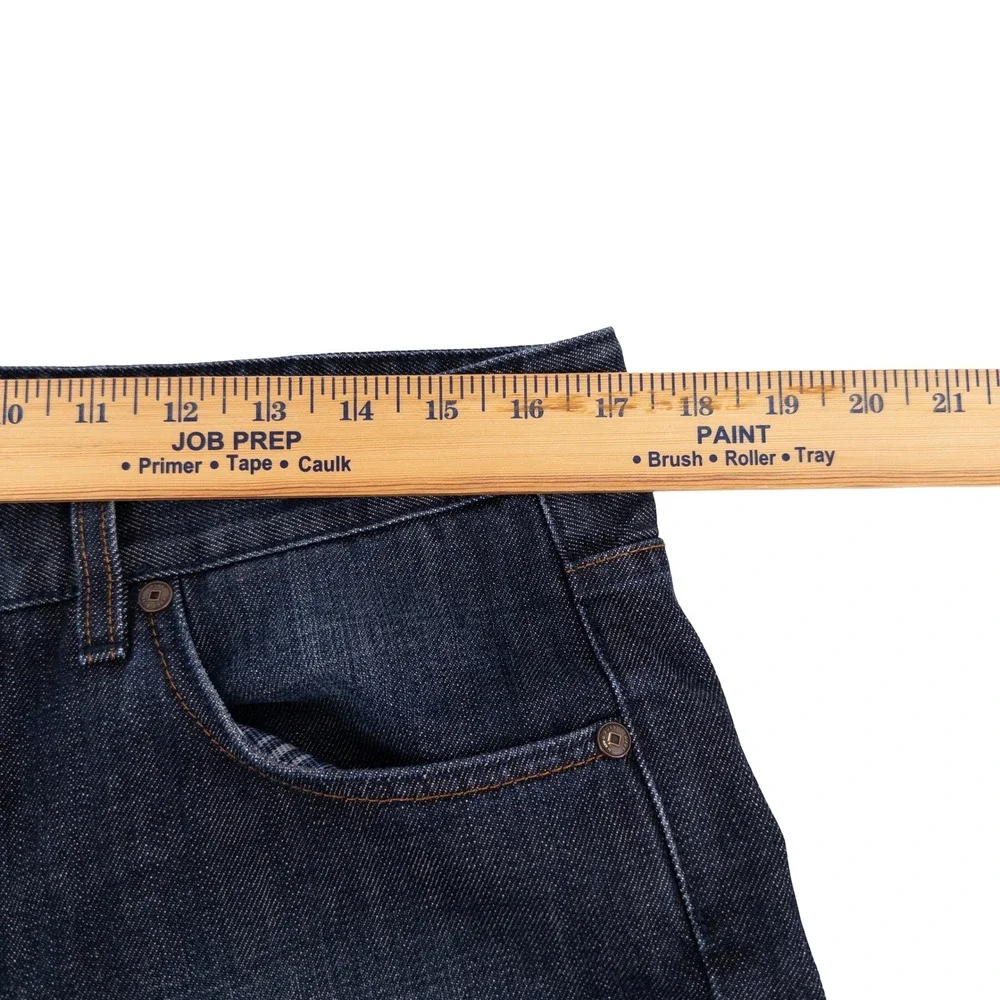 Hugo Boss Mens 34x32 Kansas Jeans Regular Fit Dark Wash Denim Designer Luxe